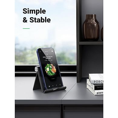 Adjustable Desk Phone Stand - Collapsible, Lightweight, Multi-Angle