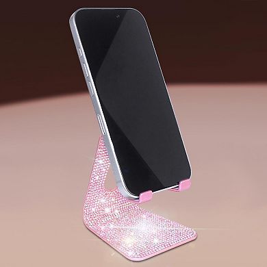 Bling Crystal Phone Stand for Desk,Glitter Adjustable Cell Phone Holder