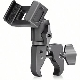 Motorcycle Phone Holder with 1" Ball Adapter, 360° Rotation, Shockproof