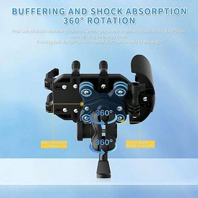 8-Claw Motorcycle Phone Holder with 360° Rotation & Anti-Theft
