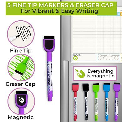 QUOKKA Magnetic Behavior Chore Chart 2 Boards, Accessories for Kids