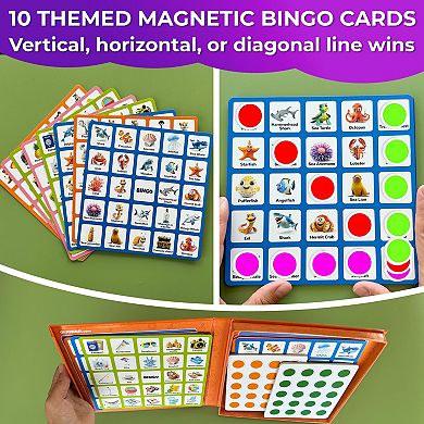 QUOKKA Magnetic Bingo Game for Kids Fun Travel Toy for Road Trips, Planes, and Car Rides