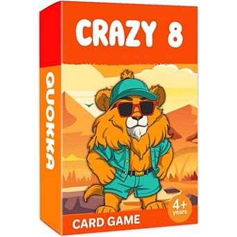 QUOKKA Card Game Crazy 8 for Kids 4-8 Years Educational & Engaging Family Game with Cute Characters