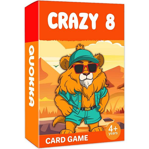 QUOKKA Card Game Crazy 8 for Kids 4-8 Years Educational & Engaging