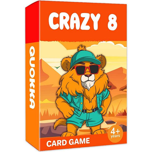 QUOKKA Card Game Crazy 8 for Kids 4-8 Years Educational & Engaging