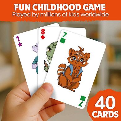 QUOKKA Card Game Crazy 8 for Kids 4-8 Years Educational & Engaging Family Game with Cute Characters
