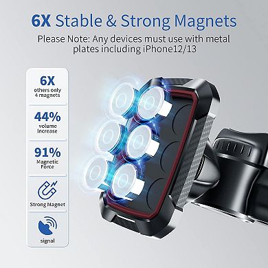 Adjustable Magnetic Car Mount for Phones and Tablets