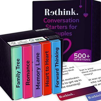 QUOKKA Conversation Card Game Rethink! Couples Premium Version - Relationship Connection Board Games