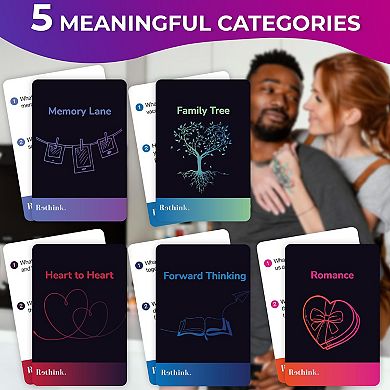 QUOKKA Conversation Card Game Rethink! Couples Premium Version - Relationship Connection Board Games