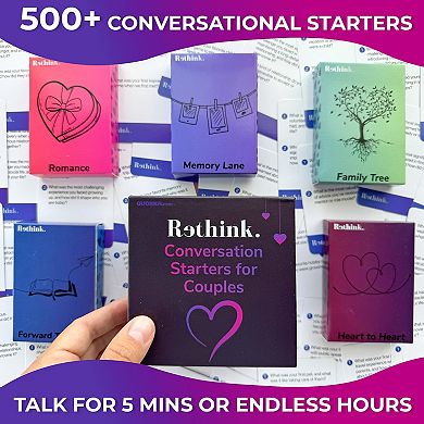 QUOKKA Conversation Card Game Rethink! Couples Premium Version - Relationship Connection Board Games