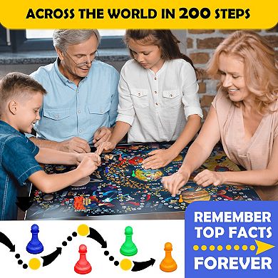 QUOKKA Educational Space Board Game 130 Cards, Solar System Facts for Kids and Family