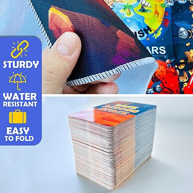 QUOKKA Educational Space Board Game 130 Cards, Solar System Facts for Kids and Family