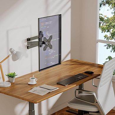Wall Mount Articulating LCD Monitor Full Motion 15 Inch Extension Arm Tilt Swivel