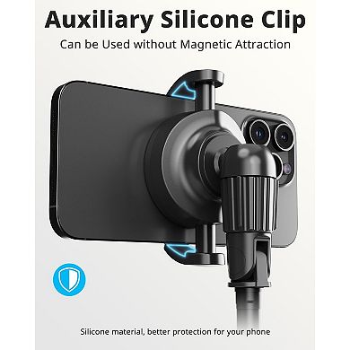 72'' Magnetic Tripod for IPhone with Remote, Extendable Cell Phone Tripod Stand