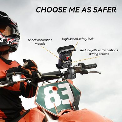 Bike Phone Holder 360° Rotation,Anti-Vibration Quick Release Holder