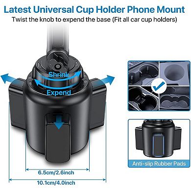 Adjustable Long Neck Car Cup Phone Holder Mount
