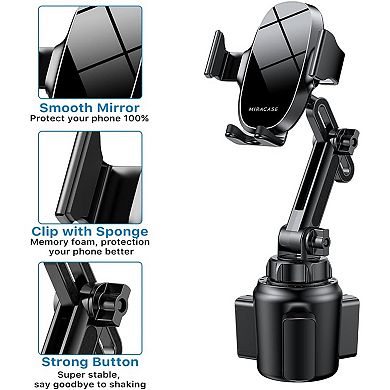 Adjustable Long Neck Car Cup Phone Holder Mount