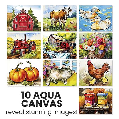 QUOKKA Farm Memories Art Kit Reusable Water Painting Activities for Kids and Adults