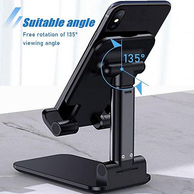2 Pack Desk Phone Stand Set - Universal, Foldable, Adjustable