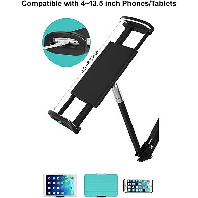 Heavy Duty Universal Metal Phone/Tablet Mount, 360° Rotation, Adjustable