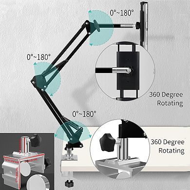 Heavy Duty Universal Metal Phone/Tablet Mount, 360° Rotation, Adjustable