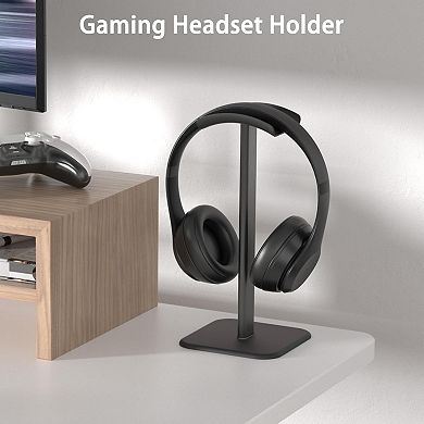 Headphone Stand for Desk - Headset Stand with Aluminum Hanger and Plastic Headrest