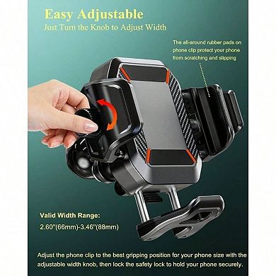 Aluminum Phone Mount with Vibration Dampener & Antitheft Design