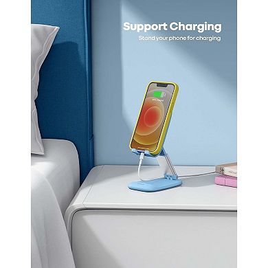 Adjustable Blue Phone Stand for 4-8" Devices