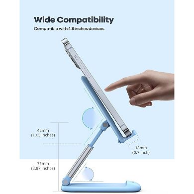 Adjustable Blue Phone Stand for 4-8" Devices