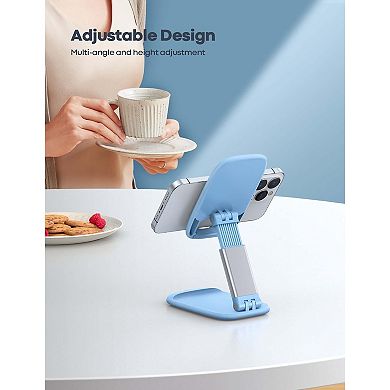 Adjustable Blue Phone Stand for 4-8" Devices