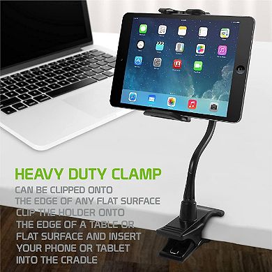 Adjustable Clamp Phone/Tablet Holder for Multiple Devices