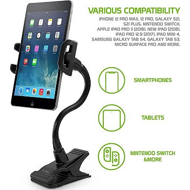 Adjustable Clamp Phone/Tablet Holder for Multiple Devices
