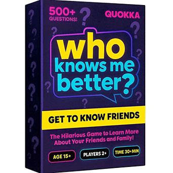 QUOKKA 95 Card Game Trivia Who Knows Me Better? - Classic Edition for Teens & Family - Fun Questions