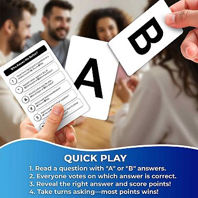 QUOKKA 95 Card Game Trivia Who Knows Me Better? - Classic Edition for Teens & Family - Fun Questions