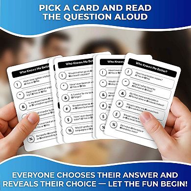 QUOKKA 95 Card Game Trivia Who Knows Me Better? - Classic Edition for Teens & Family - Fun Questions