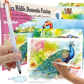 QUOKKA Kids and Adults Crafts Reusable Activity Kits - Water Painting Set - Tropics Wildlife
