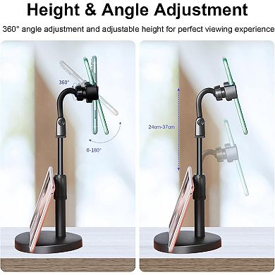 Adjustable Mobile Phone Stand, Tablet Stand, 360 Degree Rotation, Ergonomic Design