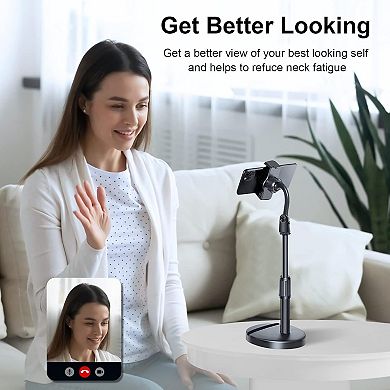 Adjustable Mobile Phone Stand, Tablet Stand, 360 Degree Rotation, Ergonomic Design
