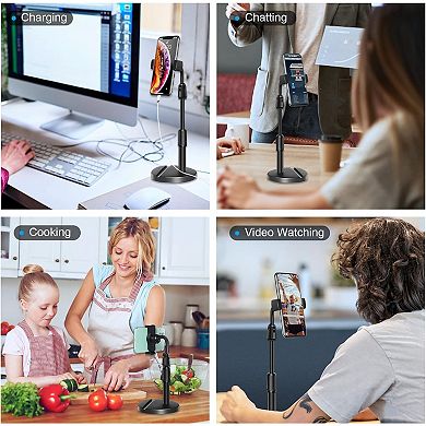 Adjustable Mobile Phone Stand, Tablet Stand, 360 Degree Rotation, Ergonomic Design