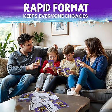 QUOKKA Family Conversation Cards Game Rapid Fire 500+ Questions Break The Ice for Kids 8-12 Years