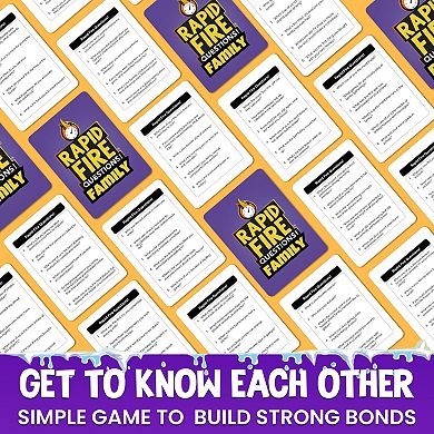 QUOKKA Family Conversation Cards Game Rapid Fire 500+ Questions Break The Ice for Kids 8-12 Years