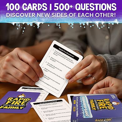 QUOKKA Family Conversation Cards Game Rapid Fire 500+ Questions Break The Ice for Kids 8-12 Years