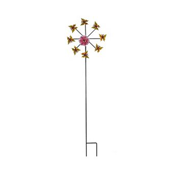 Metal Butterfly Kinetic Wind Spinner Garden Stake Outdoor Yard Decor Lawn Art