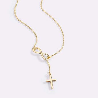 Infinity Cross Pendant Necklace