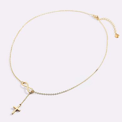 Infinity Cross Pendant Necklace