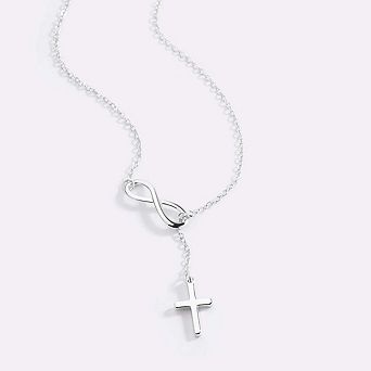 Infinity Cross Pendant Necklace