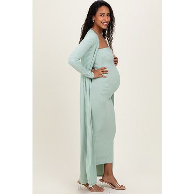 maternity maxi dress with cardigan SUNNYBUY Baby Shower Maternity Tube Dress Short Cardigan Bodycon Ribbed Maxi  Dress Casual 2 Piece Pregnancy Outfit Set, Dark Pink Petite S at Amazon  Women's Clothing store
