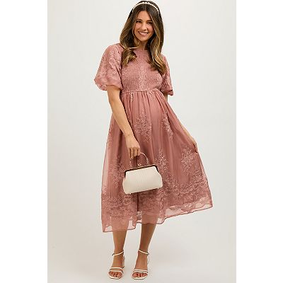 chinese dress ladies Flybridal Boho Maternity Dress for Photoshoot Lace Pregnancy Dress Full  Sleeve V- Neckline Bohemian Maternity Clothes Women Elegant Gown Small  Black at Amazon Women's Clothing store main image 1