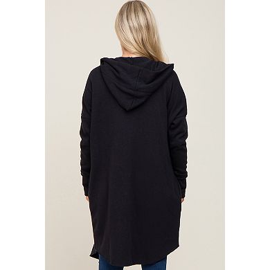 Maternity Hooded Long Cardigan