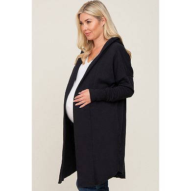 Maternity Hooded Long Cardigan